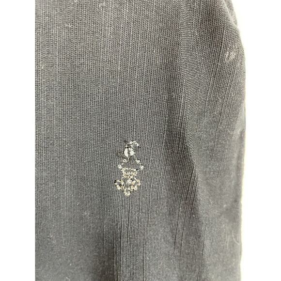 Zara Embroidered Beaded V-Neck Black Pullover Midi Dress Fringe Limited Edition - Picture 7 of 11